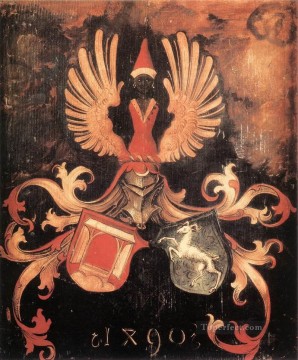 Escudo de armas de la Alianza de las familias Durero y Holper Renacimiento del Norte Alberto Durero Pinturas al óleo